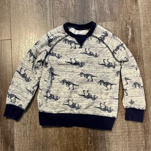 🌹Gymboree S 5-6 T-Rex skeleton sweat shirt